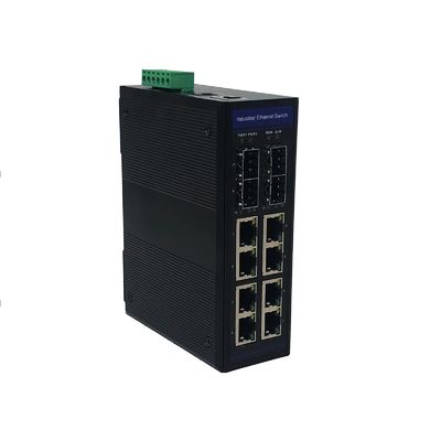 100/1000X SFP FCC Industrial Managed PoE Switch 8 Port 10/100/1000T 802.3at