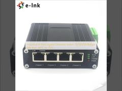 Switch Ethernet Gigabit Industrial de 4 Portas 10/100/1000Mbps DIN Rail -40°C a 75°C