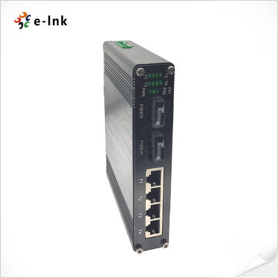 Industrial 4-Port 10/100T + 2-Port 100FX Ethernet Switch Redundant Power