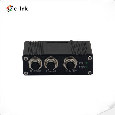 Industrial 10/100/1000M/2.5G/5G/10G 90W PoE Injector with M12 connector DIN Rail Mount
