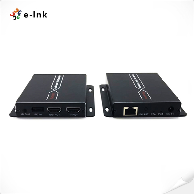 4K KVM HDMI Over Fiber Optic Extender DC5V CAT6 6A 120 Meter With Loopout