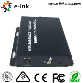 Black AHD CVI TVI Video Over Fiber Optic Ethernet Media Converter Single Mode Fiber