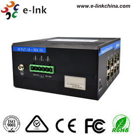 16 Port Small Fast Din Rail Ethernet Poe Switch , Hardened Switch FCC Standards