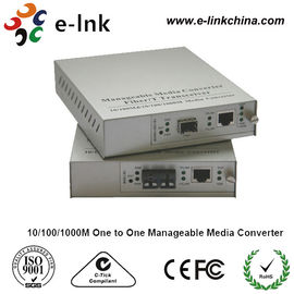 E-link 10 / 100M One to One Manageable Fast Ethernet Media Converter with Internal Power Supply