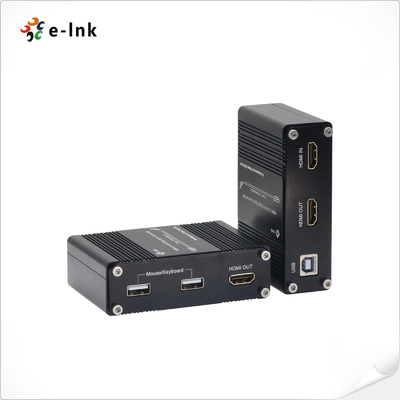 Compact 4K HDMI 2.0 KVM USB Fiber Extender 300m OM4 Transmission