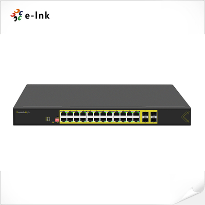 24-Port PoE+ Gigabit Switch + 4 SFP - 802.3at L2+ Managed Rack Mount for Remote Sites