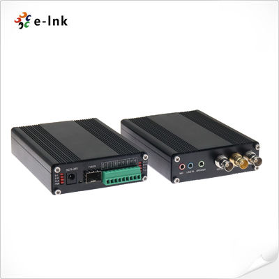Industrial 3G/HD-SDI Fiber Converter with Bidirectional Audio Tally and RS485 Data Transmission