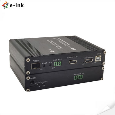 KVM RS232 HDMI Fiber Optic Extender Bidi Stereo Audio