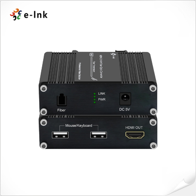 Mini 4K/60Hz HDMI 2.0 KVM USB sobre Extensor de Fibra Óptica