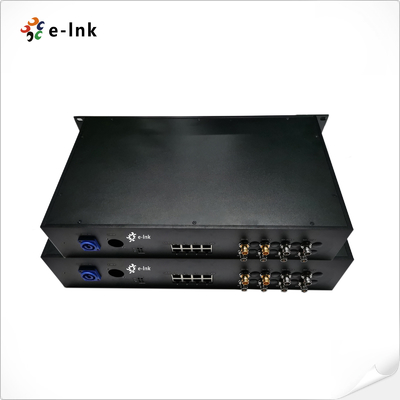 8Ch Gigabit PoE + 6Ch Avançar 3G-SDI + 2Ch Atrás 3G-SDI Extensor de Fibra Óptica