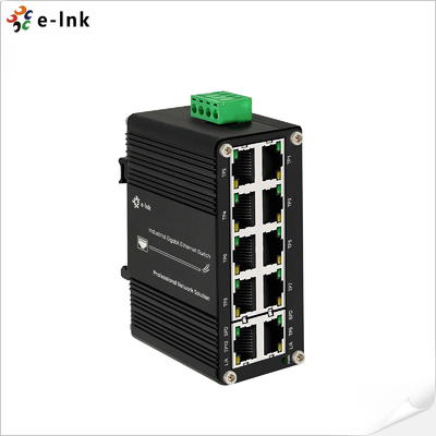 Mini Switch Ethernet Gigabit de 10 Portas Industrial Não Gerenciado, Entrada de Alimentação 12~48VDC