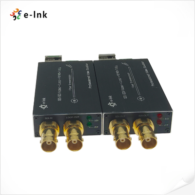 Conversor de Fibra SDI 4K 12G com Monitoramento de Saída em Loop e Áudio Embutido