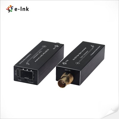 Mini HD SDI Fiber Extender 1 canal de vídeo com transmissão de áudio incorporada