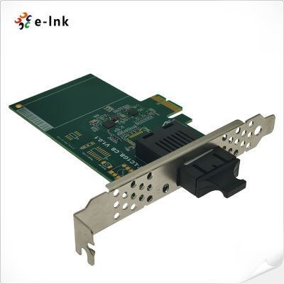 Placa NIC de Fibra Industrial 100M PCI-E SC Interface SFP Desempenho do Servidor