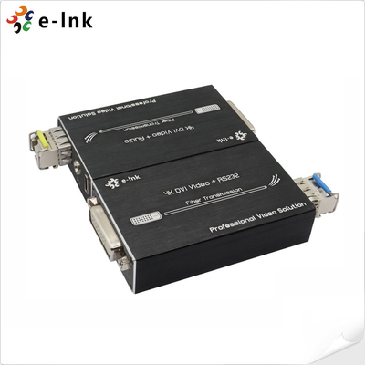 Mini 4K DVI Extensor de Fibra Óptica com Áudio até 80 km de alcance de transmissão